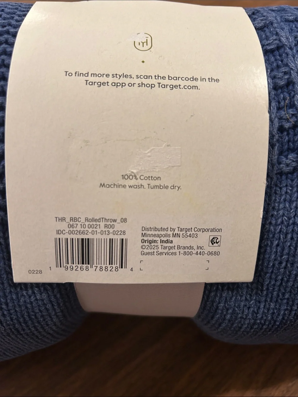 New Threshold Cotton Knit Throw